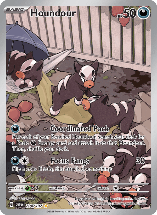 Obsidian Flames の 204 番、Houndour
