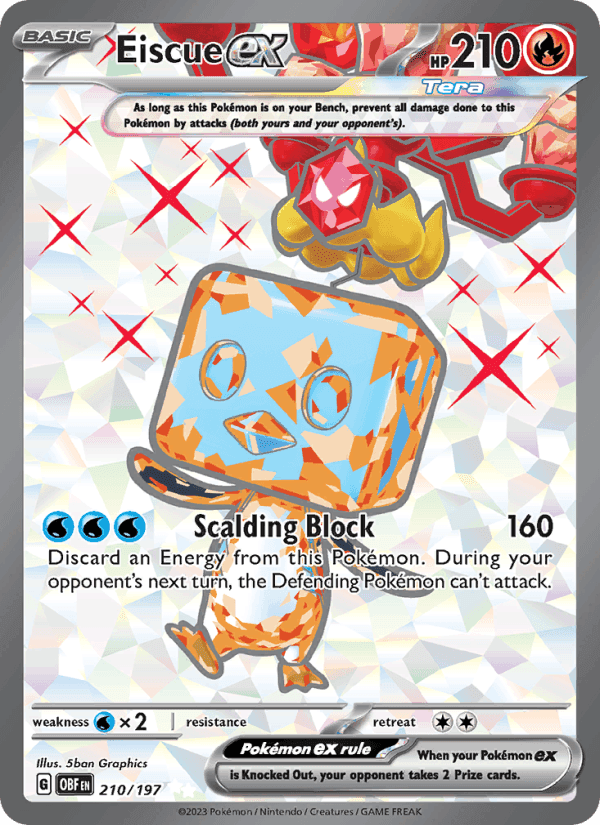 Eiscue ex, card 210 from Obsidian Flames