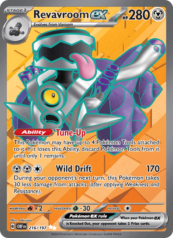 Revavroom ex, card 216 from Obsidian Flames