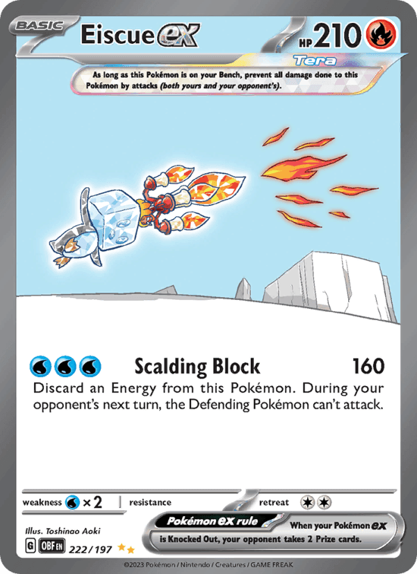 Eiscue ex, card 222 from Obsidian Flames