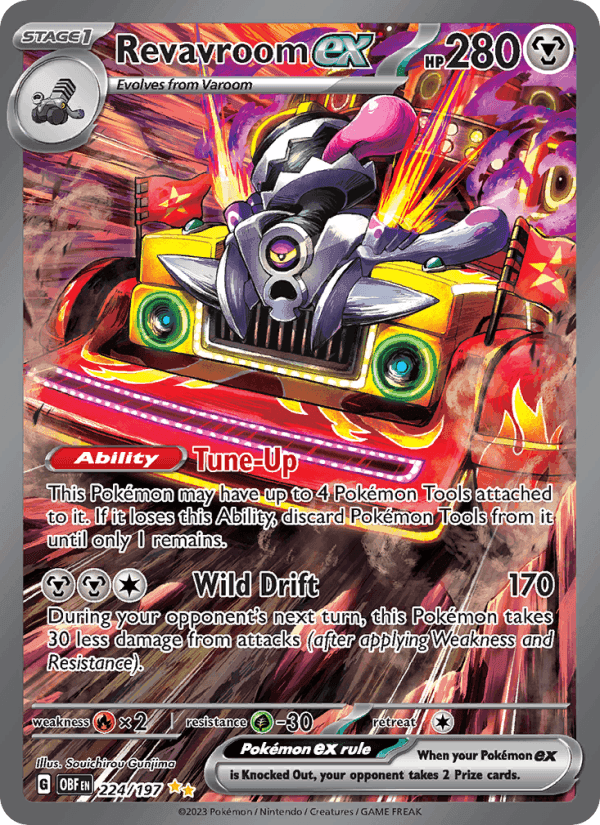 Revavroom ex, card 224 from Obsidian Flames