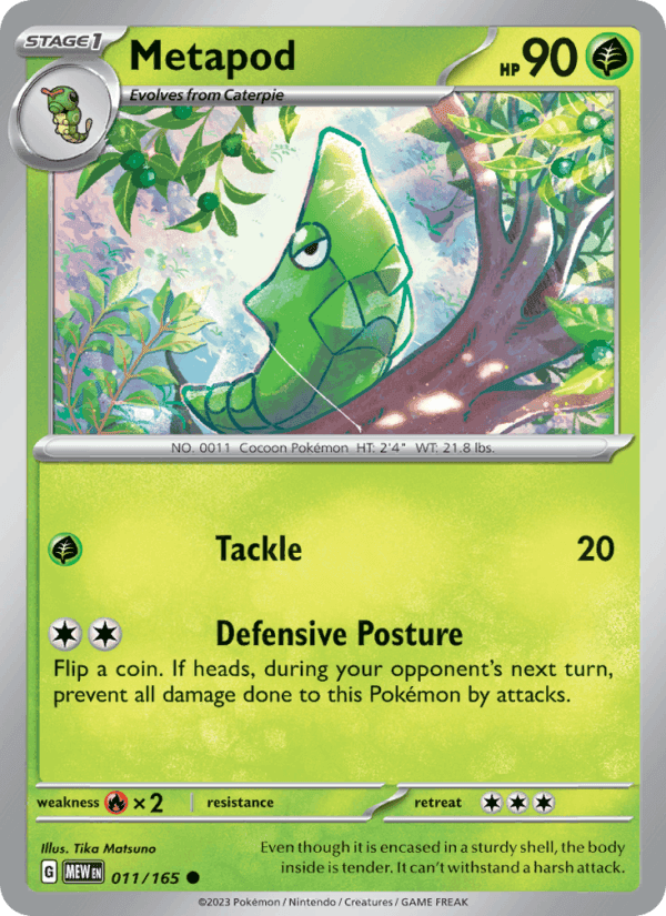 Metapod, card 011 from 151