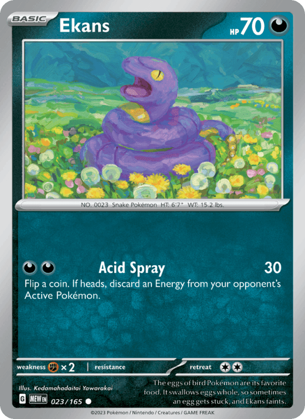 Ekans, card 023 from 151