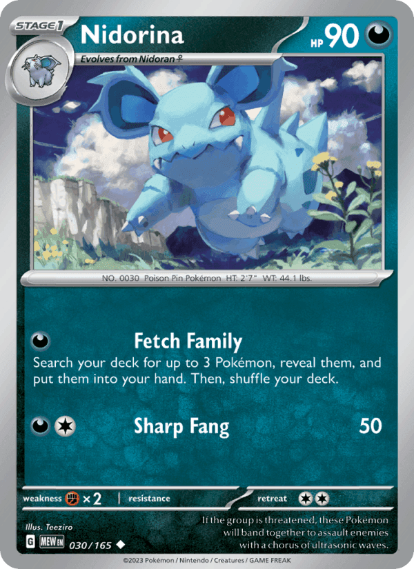 Nidorina, card 030 from 151