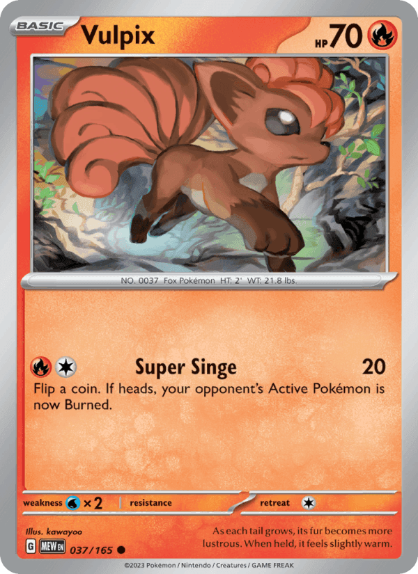 Vulpix, card 037 from 151