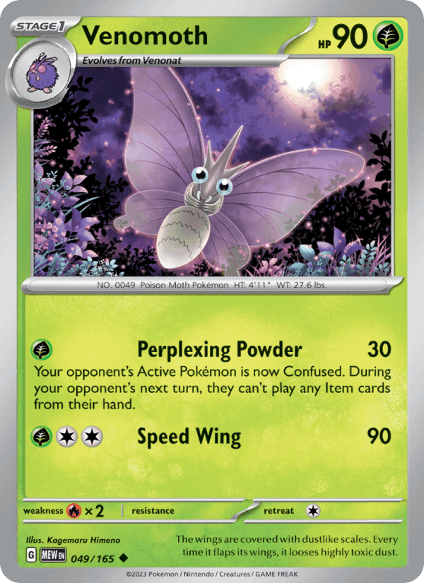Venomoth, card 049 from 151