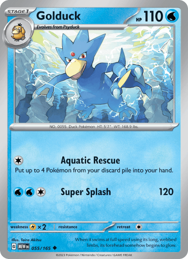 Golduck, card 055 from 151