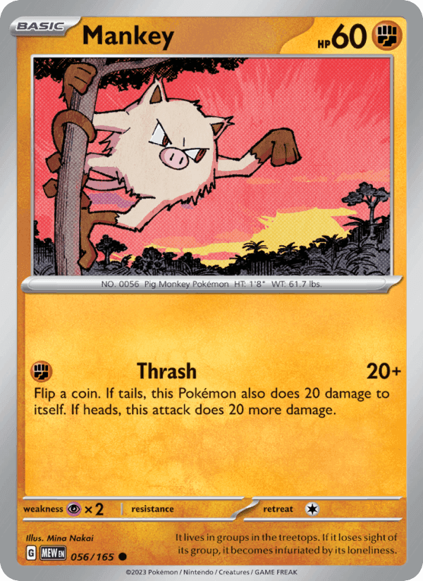 Mankey, card 056 from 151