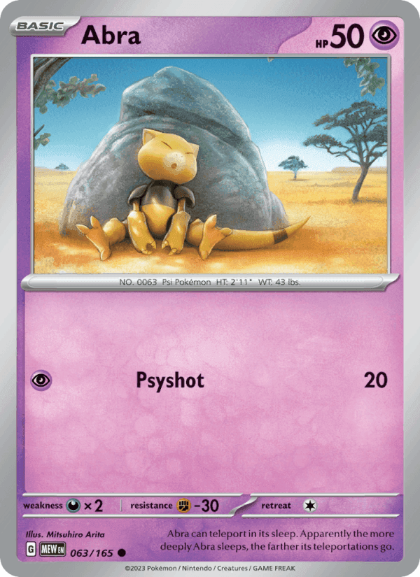Abra, card 063 from 151