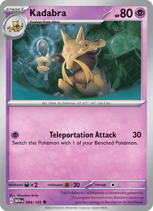 Kadabra, card 064 from 151