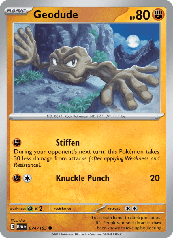Geodude, card 074 from 151