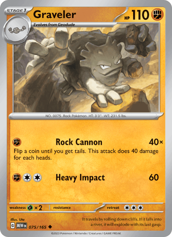 Graveler, card 075 from 151