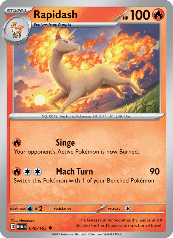 Rapidash, carta 078 di 151