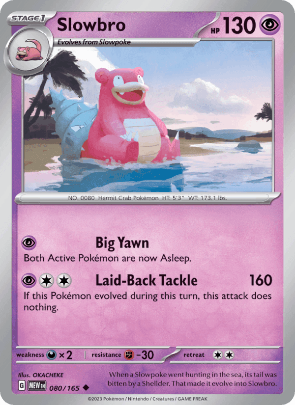 Slowbro, card 080 from 151