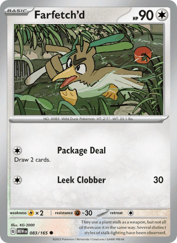 Farfetch'd, card 083 from 151