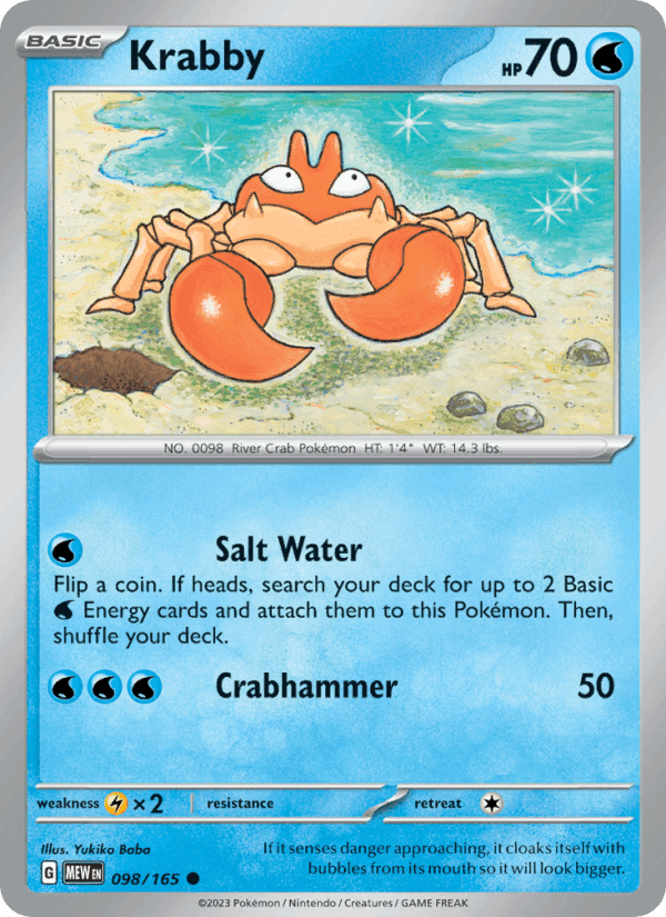 Krabby, card 098 from 151