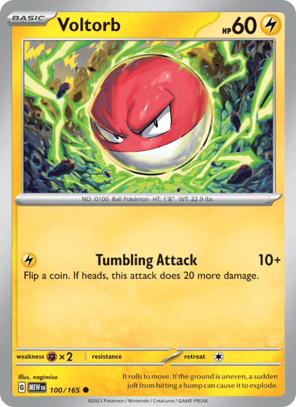 Voltorb, card 100 from 151