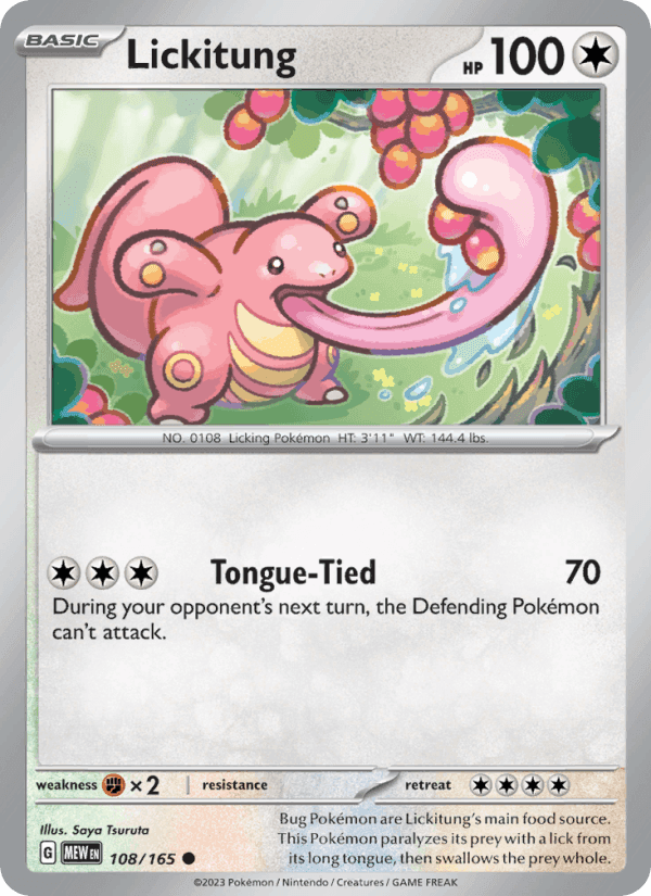 Lickitung, card 108 from 151