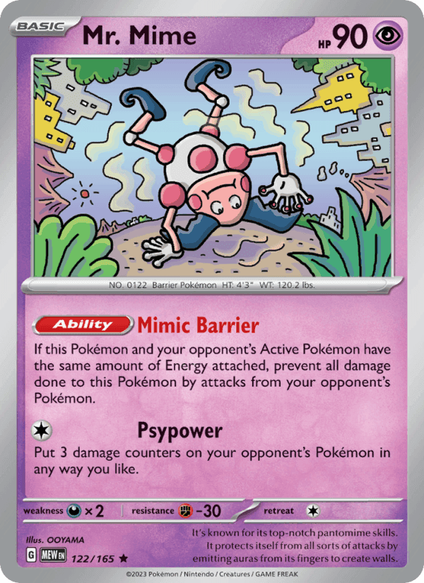 Mr. Mime, carte 122 de 151
