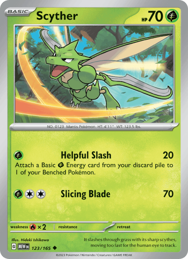 Scyther, card 123 from 151