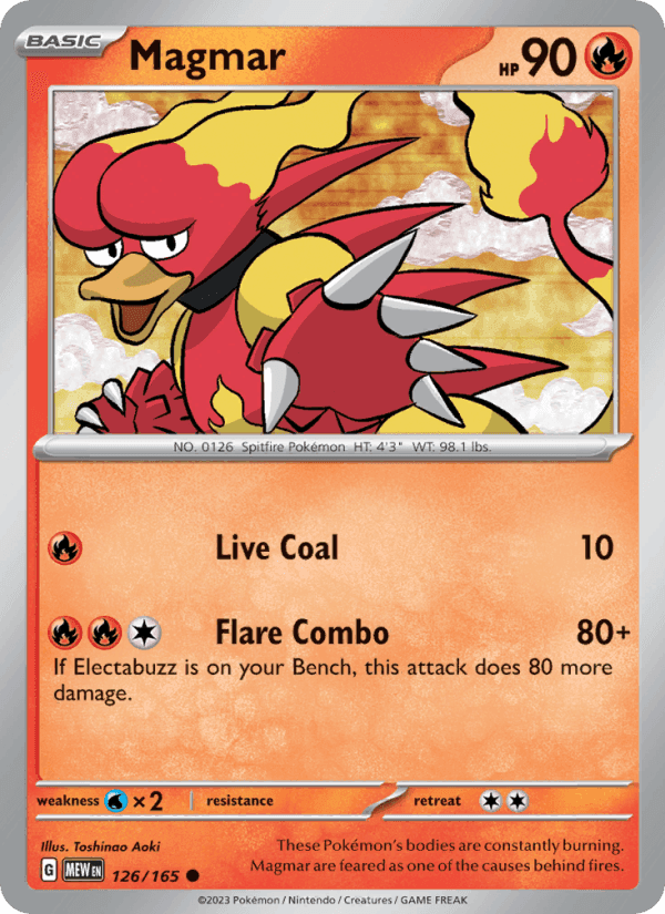 Magmar, card 126 from 151