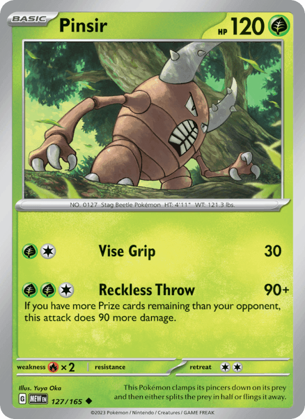 Pinsir, card 127 from 151