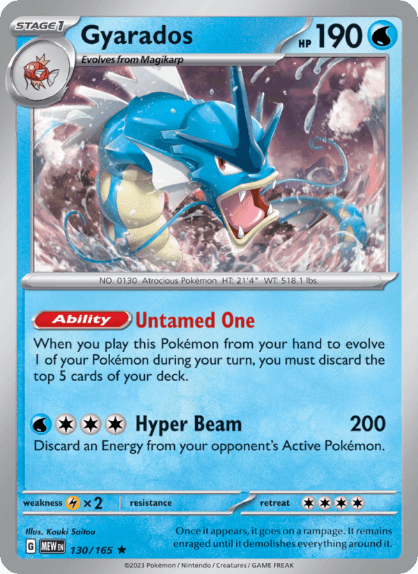 Gyarados, card 130 from 151