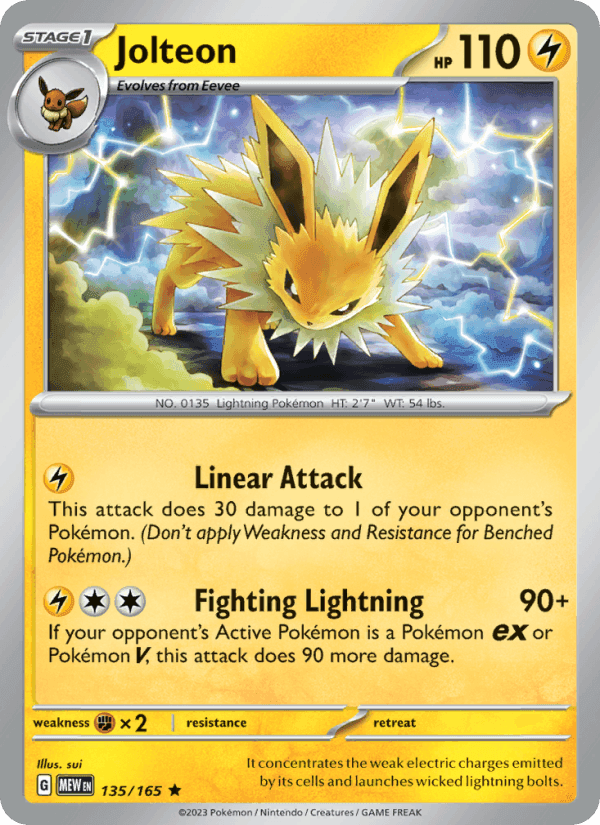 Jolteon, card 135 from 151