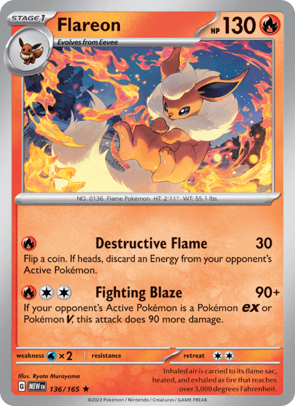 Flareon, card 136 from 151