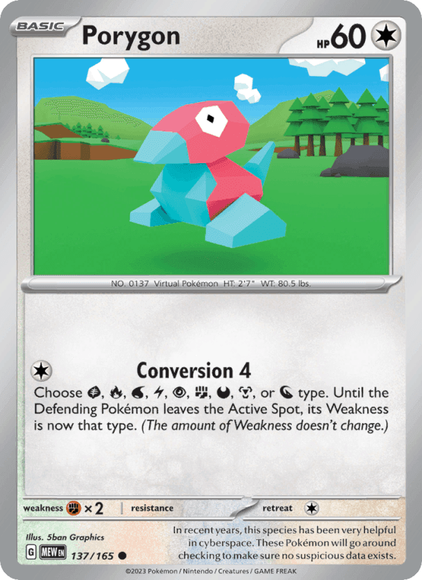 Porygon, card 137 from 151