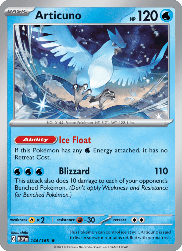 Articuno, carta 144 di 151