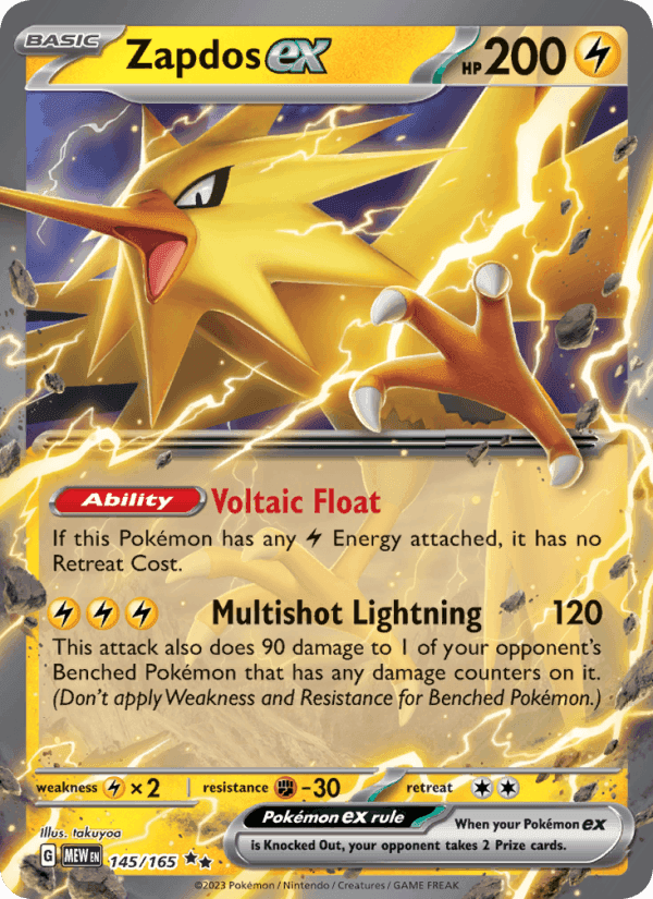 Zapdos ex, card 145 from 151