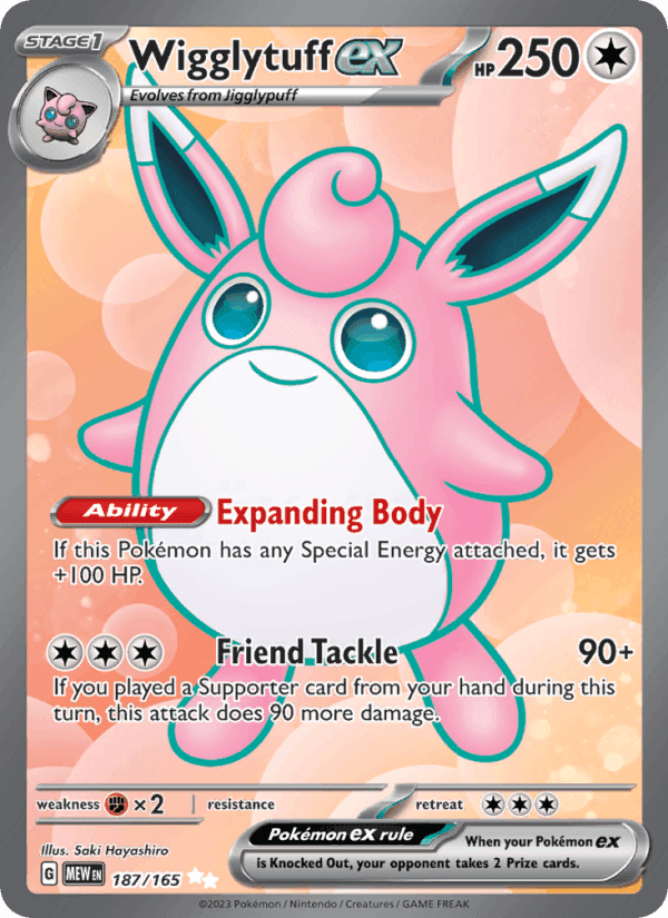 Wigglytuff ex, carta 187 di 151