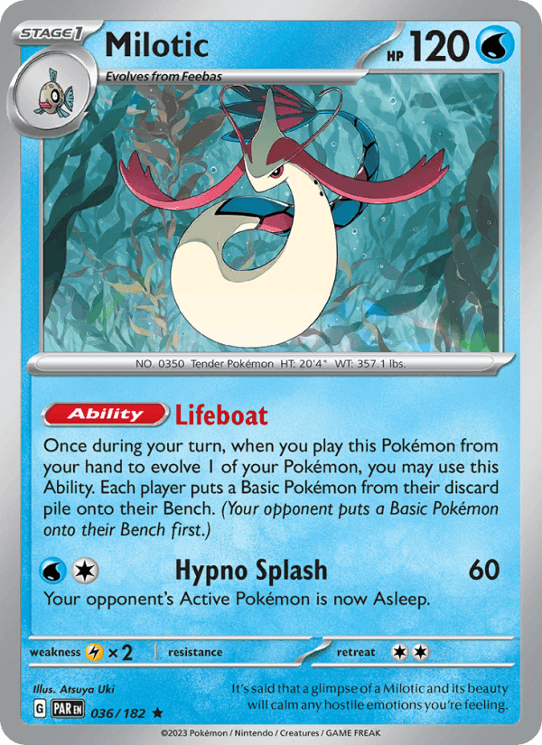 Milotic, card 036 from Paradox Rift