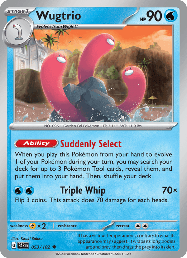 Wugtrio, card 053 from Paradox Rift