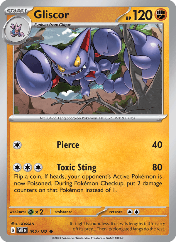 Gliscor, card 092 from Paradox Rift