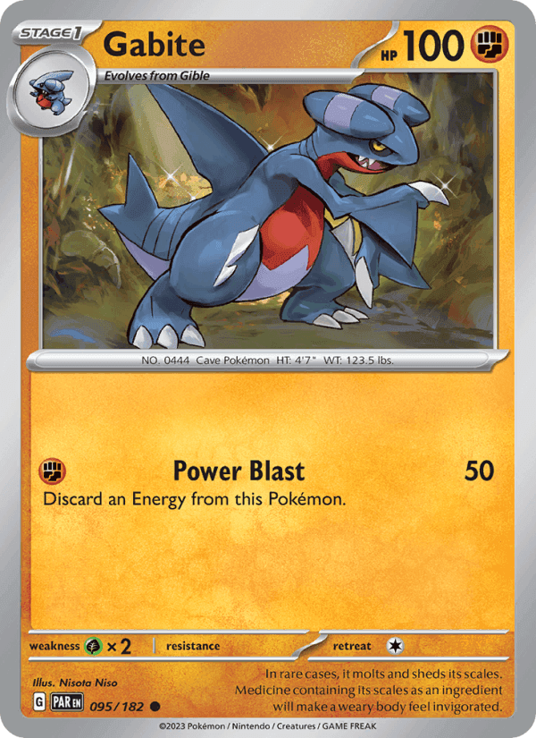 Gabite, card 095 from Paradox Rift