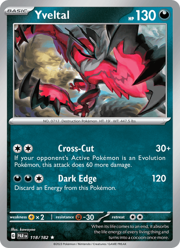 Yveltal, card 118 from Paradox Rift