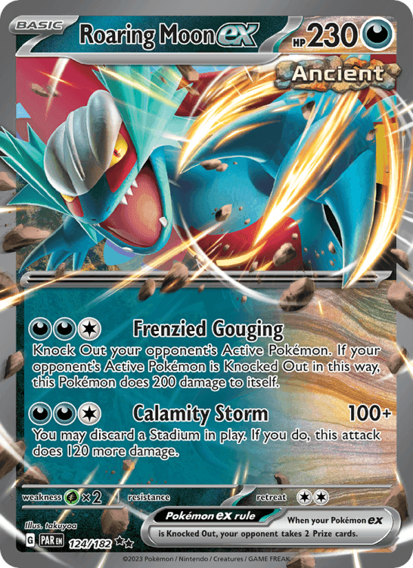 Roaring Moon ex, card 124 from Paradox Rift