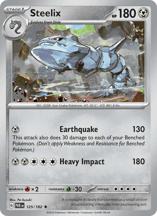 Steelix, carta 125 de Paradox Rift