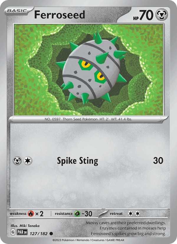 Ferroseed, card 127 from Paradox Rift