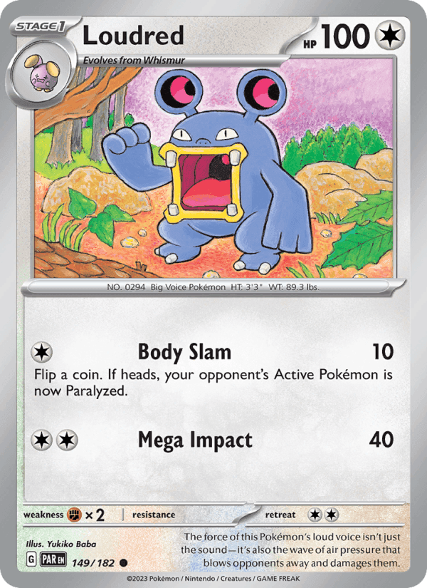Loudred, card 149 from Paradox Rift