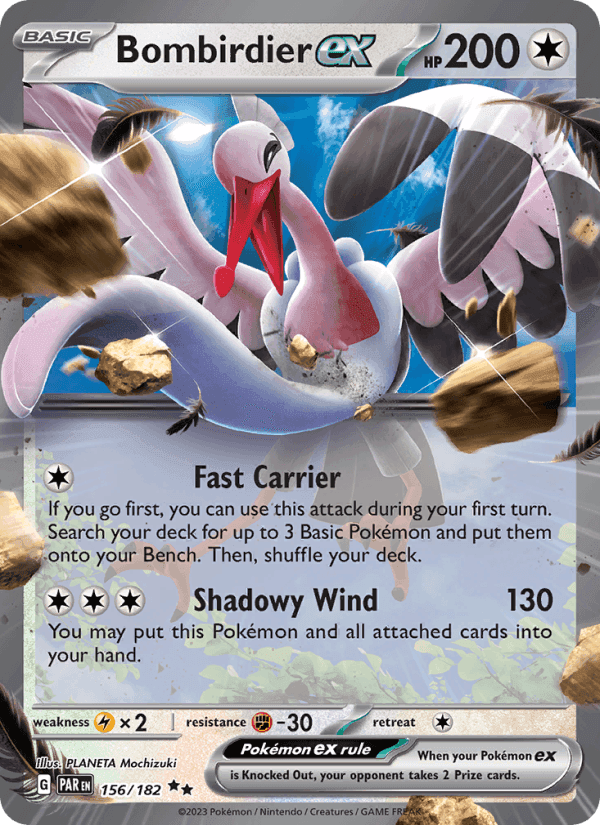 Bombirdier ex, card 156 from Paradox Rift