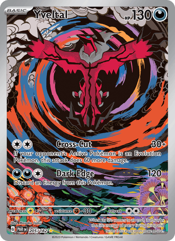 Yveltal, card 205 from Paradox Rift