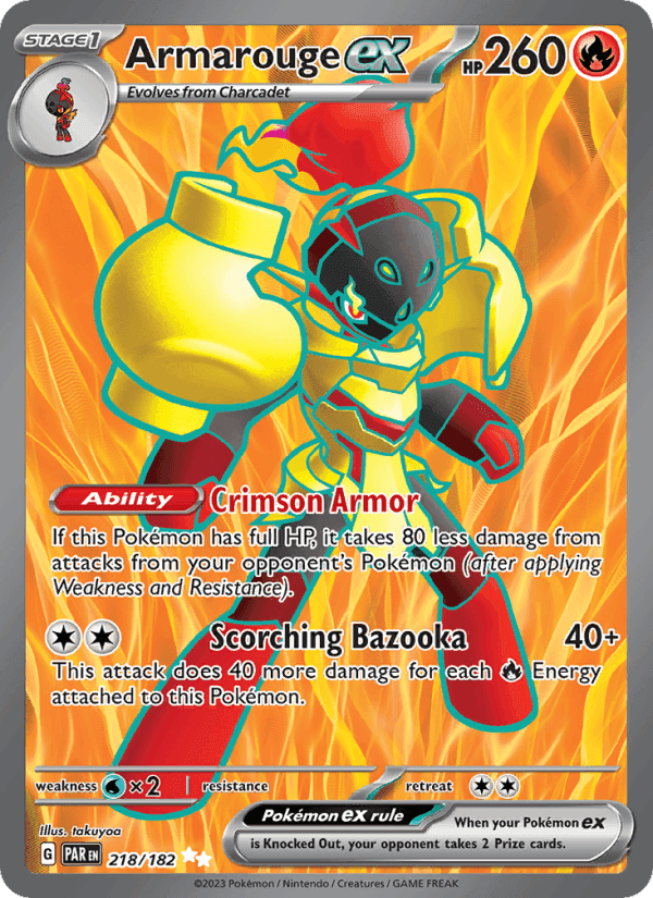 Armarouge ex, card 218 from Paradox Rift