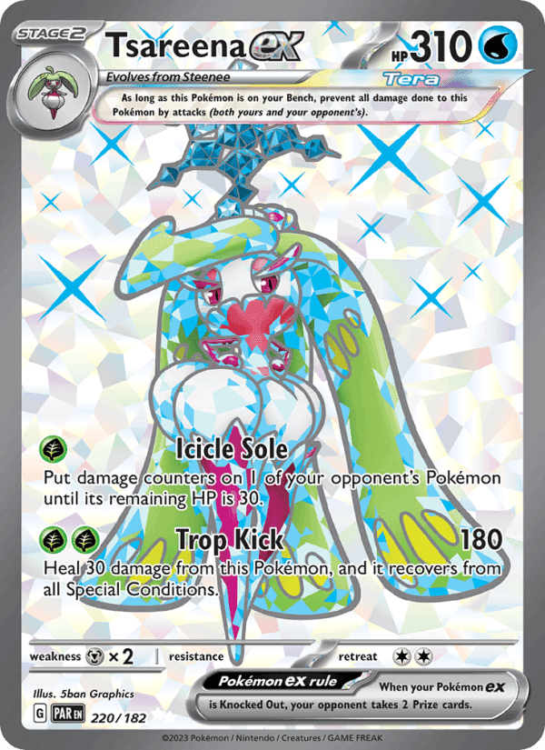 Tsareena ex, card 220 from Paradox Rift