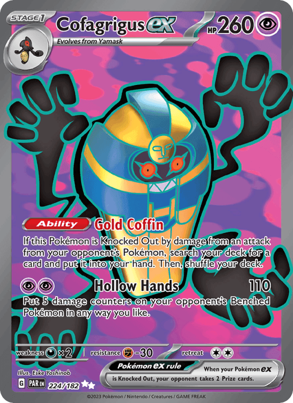 Cofagrigus ex, card 224 from Paradox Rift