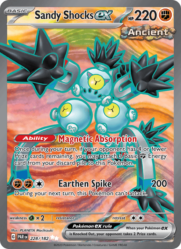 Sandy Shocks ex, card 228 from Paradox Rift