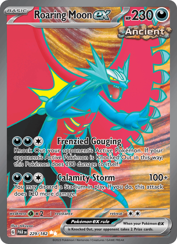 Roaring Moon ex, card 229 from Paradox Rift