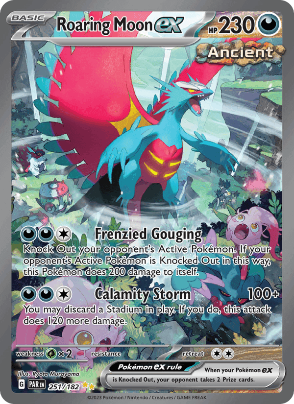 Roaring Moon ex, card 251 from Paradox Rift